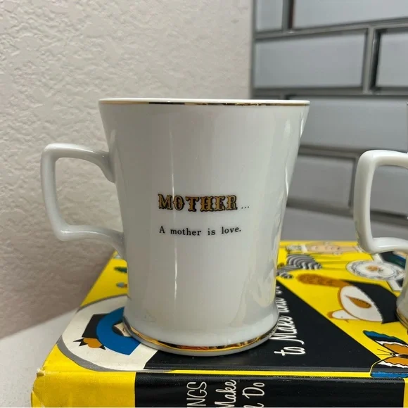 Vintage Mother Father Mugs Cups Porcelain - Picture 10 of 12